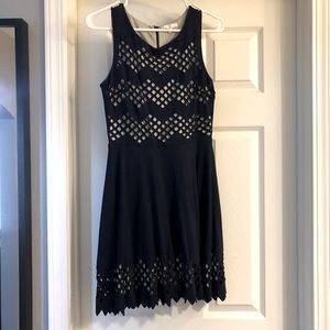 Navy Blue Short Sleeve Dress
